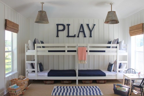 Literas blancas: decoración de un dormitorio infantil